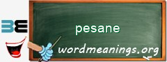 WordMeaning blackboard for pesane